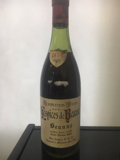 null 1 bouteille BEAUNE "Nicolas Rolin", Leroy 1959 (Hospices de Beaune, lég couleuse,...