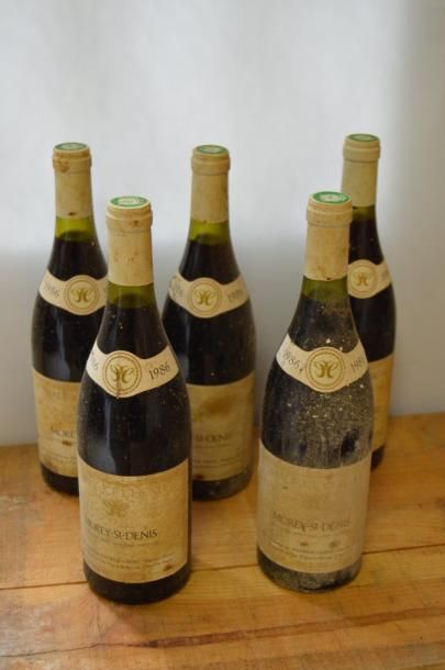 null 5 bouteilles MOREY-SAINT-DENIS Maurice Chenu 1986
