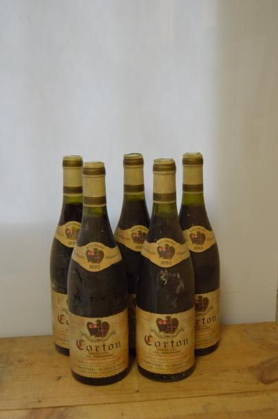 null 5 bouteilles CORTON "Renardes", Capitain-Gagnerot 1990