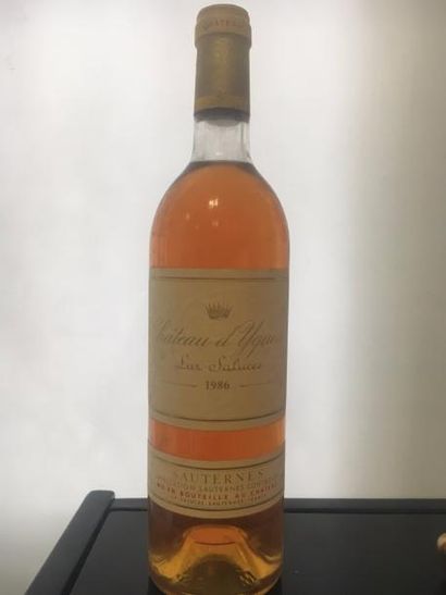 null 1 bouteille CH. D'YQUEM, 1° Cru Supérieur Sauternes 1986 (els, TLB) 