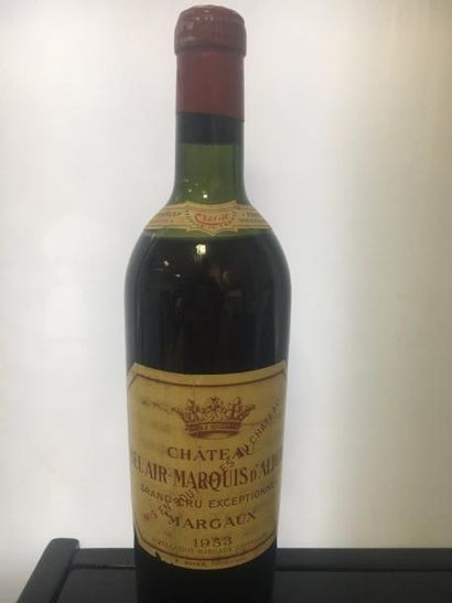 null 1 bouteille CH. BEL AIR MARQUIS D'ALIGRE, Margaux 1953 (B) 