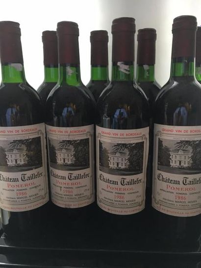 null 8 bouteilles CH. TAILLEFER, Pomerol 1986 (elt, 5 TLB, 1 ea, 1 LB) 