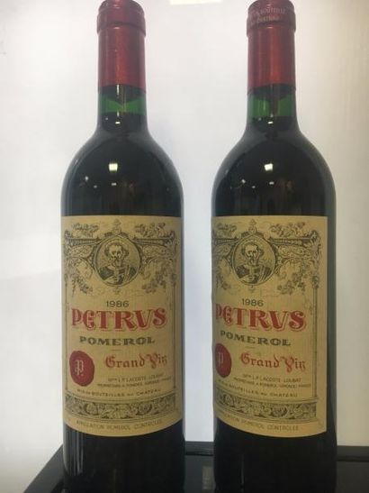 null 2 bouteilles PETRUS, Pomerol 1986