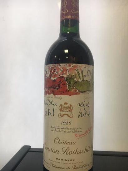 null 1 bouteille CH. MOUTON-ROTHSCHILD, 1° cru Pauillac 1989