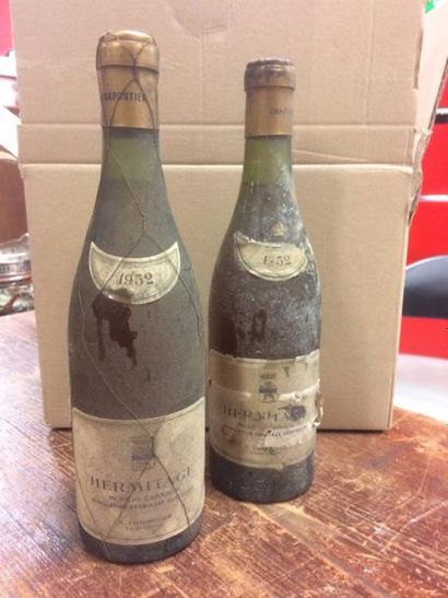 null 2 bouteilles HERMITAGE Mure de Larnage, 1952 (EA, 1 TLB)