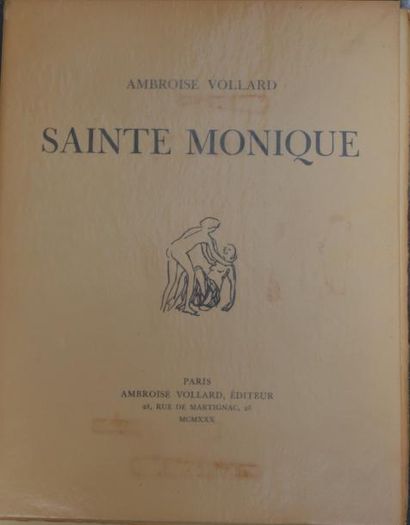VOLLARD (A.). Sainte Monique. Illustrations...