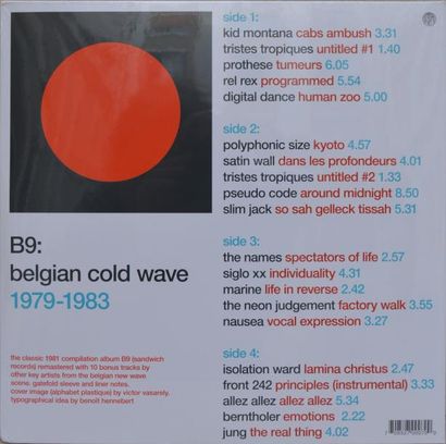 null VASARELY, B9 : Belgian cold wave 1979-1983, sérigraphie sur pochette de vinyle....