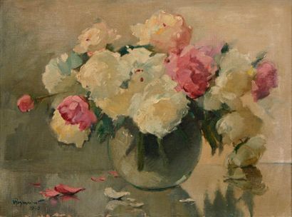 Vladimir ROZMAINSKI (1885-1943) Vladimir ROZMAINSKI (1885-1943), Bouquet de fleurs,...