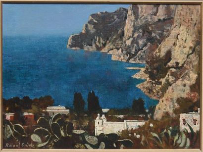 Roland OUDOT (1897-1981) Roland OUDOT (1897-1981), Capri, huile sur toile signée....
