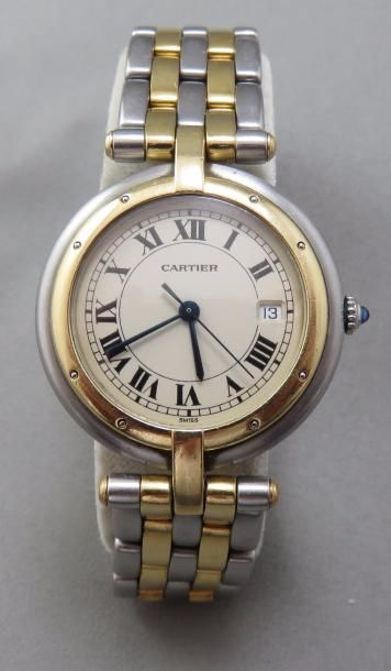CARTIER Cartier Montre Bracelet de Dame "Panthère Vendôme" en acier et or 18k, cadran...