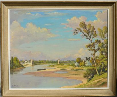 null Claude RAMEAU (1876-1955), Pont, huile sur toile, signée en bas à gauche. 81...