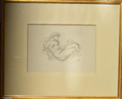 null Aristide MAILLOL (1861-1944), femme dans un drap, lithographie monogrammée dans...