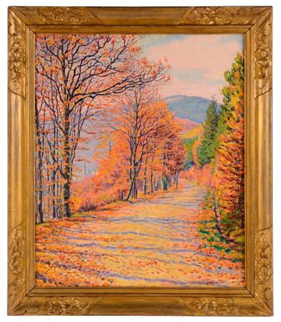 Gustave CARIOT (1872-1950) Gustave CARIOT (1872-1950), Automne à Schlengenbad, 1920,...