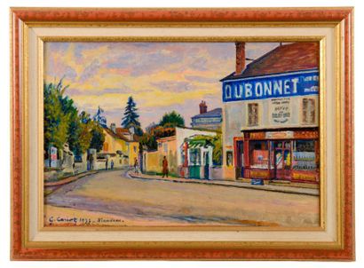 Gustave CARIOT (1872-1950) Gustave CARIOT (1872-1950), Epicerie à Mandres (Dubonnet),...