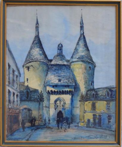 null FRANK-WILL (1900-1951), La porte de Nancy, aquarelle signée et titré Nancy....