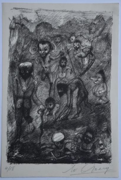 null Edouard GOERG (1893-1974), "les sombres goules", lithographie signée et n°4/18....