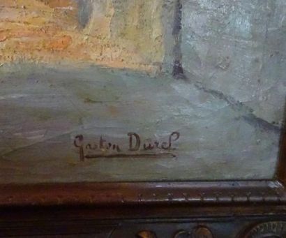 null Gaston DUREL (1879-1954), Porte de la Médina de Fès, Huile sur toile signé....