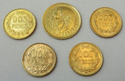 null MEXIQUE. 2 pesos (4). Rf. 1945. (Fr. 170R). 2,5 pesos. Rf. 1945. (Fr. 169R)....