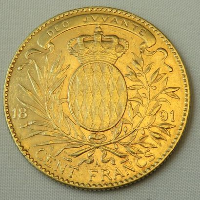 null MONACO. ALBERT I (1889-1922). 100 francs. 1891. (G. 124). Or: 32 g. Très Be...