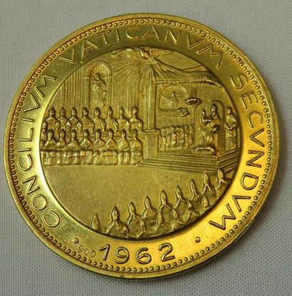 null VATICAN. JEAN XXIII. Médaille. 1962. Or. 34,97 g. Superbe. 