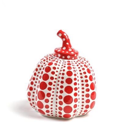 null Yayoi KUSAMA (né en 1929), PUMPKIN ROUGE, Multiple en résine peinte, dans sa...