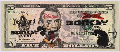 null BANKSY (d'après) - Souvenir de Dismaland (août-septembre 2015), Rat et Mickey,...