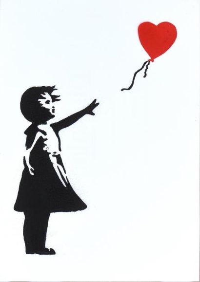 null BANKSY (d'après) - Souvenir de Dismaland (août-septembre 2015), Fille au ballon...