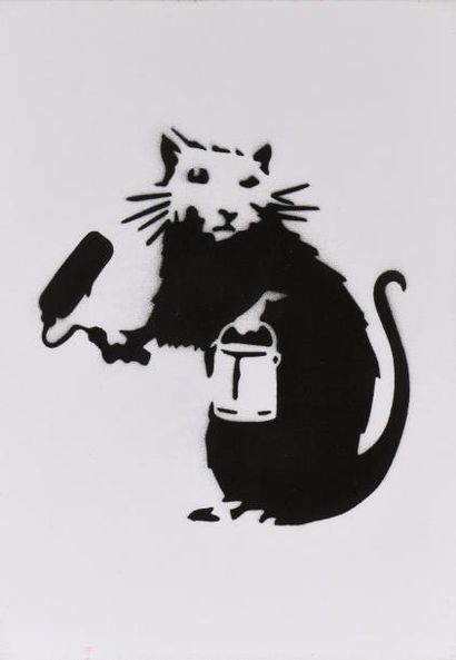 null BANKSY (d'après) - Souvenir de Dismaland (août-septembre 2015), le rat au rouleau,...