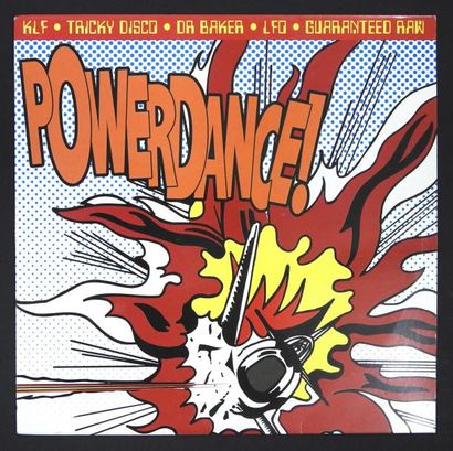 null ROY LICHTENSTEIN. Powerdance !" Impression sur pochette disque. 31 x 31 cm.