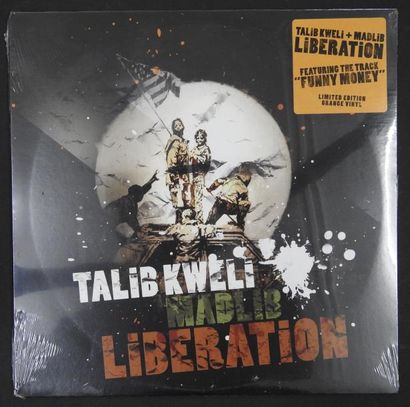 null BANKSY . TALIB KWELI & MADLIB "Liberation". Vinyle couleur orange. Impression...