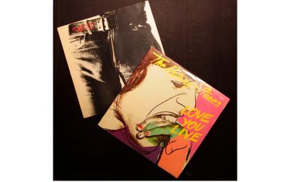 null ANDY WARHOL. Ensemble de 2 pochettes comprenant : Rolling Stones "Sticky Finger"....