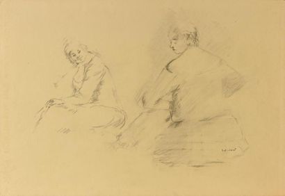 null Pierre TAL-COAT (1905-1985), Etude de personnages, crayon. 33 x 49 cm.