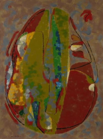 Michel CORFOU (né en 1936) Michel CORFOU (né en 1936),Composition verte et rouge,...
