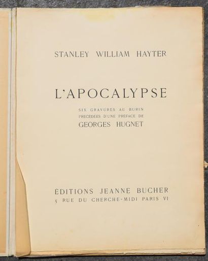 null [HUGNET (Georges)] HAYTER (Stanley William) : L’Apocalypse. Paris, Ed. Jeanne...