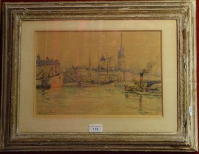 null Georges ROSE (1895-1951), Rouen, 1943, huile sur toile signée. 