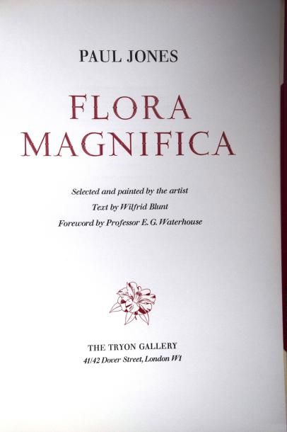 null JONES (Paul): Flora Magnifica. Londres, The Tryon Gallery, 1976; in-plano demi...