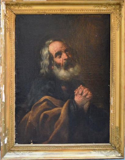 null Ecole NAPOLITAINE du XVIIème siècle, suiveur de José de RIBERA, Saint Pierre...