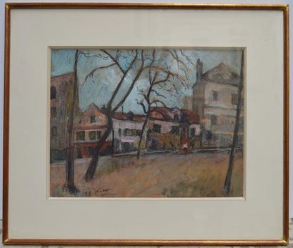 null Jules JOETS (1884-1959), La place du Tertre, gouache signée, numérotée 814....