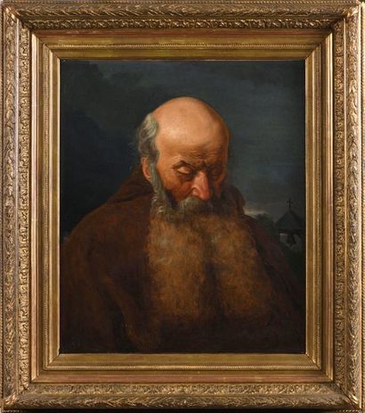 null Ecole FRANCAISE du XIXème siècle, Portrait d’un homme d’église, Sur sa toile...