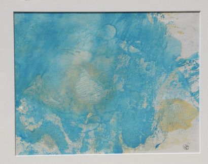 null Dora MAAR (1907-1997), Composition abstraite, huile sur papier. Cachet d'atelier...