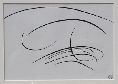 null Dora MAAR (1907-1997), Composition abstraite, encre de chine. Cachet d'atelier...