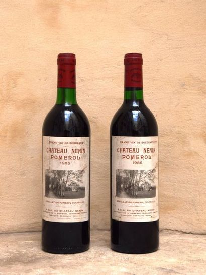 null 2 bouteilles CH. NENIN, Pomerol 1986 (1 TLB) 