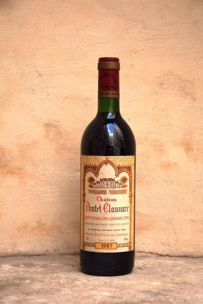 null 12 bouteilles CH. PONTET CLAUZURE, St-Emilion 1987 (TLB) 