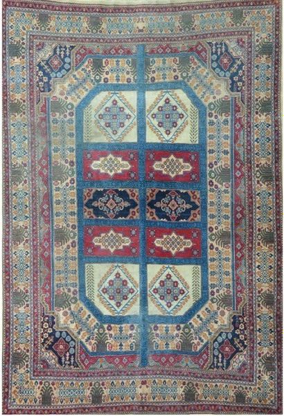 null ORIGINAL BIDJAR à décor géométrique. Iran, vers 1970. 300 x 200 cm.