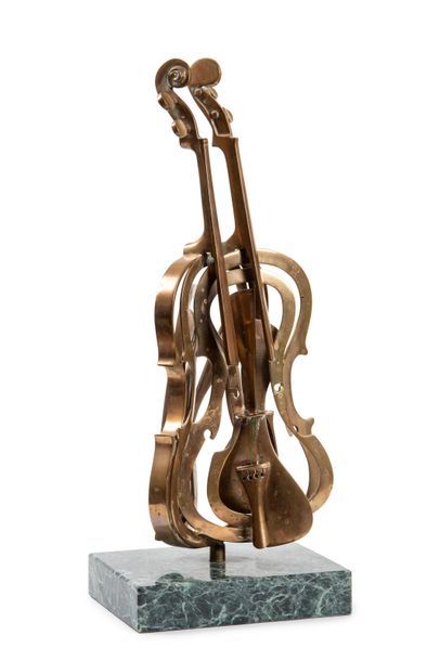 ARMAN (1928-2005) ARMAN (1928-2005), coupe de violon, 1994, épreuve en bronze, signé...
