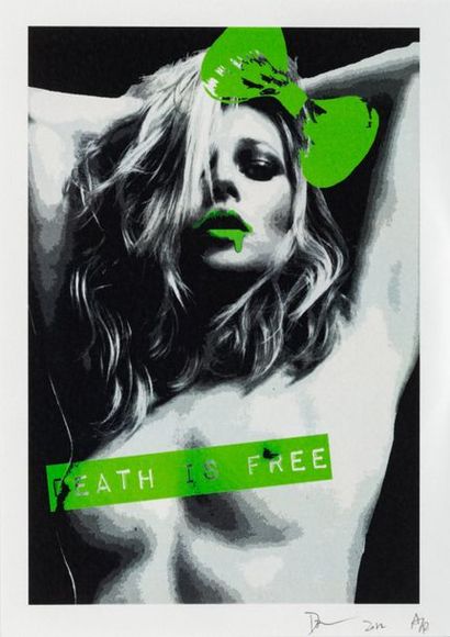 null DEATH NYC (XXI ème), Kate Moss, Kate Moss Death is Free, 2012, deux sérigraphies...