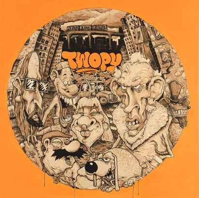 TWOPY (né en 1977), TWOPY (né en 1977), Untwopytled, 2015, Acrylique et encre sur...