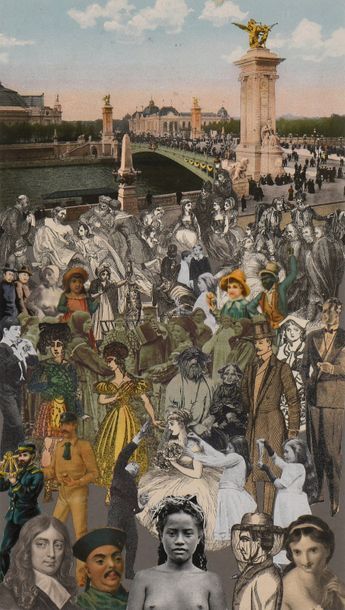 Peter BLAKE (né en 1932), Peter BLAKE (né en 1932), 

Paris – ‘Crowd’, 2009, 

Collage...