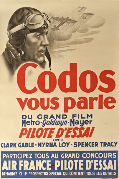 null CODOS VOUS PARLE. DU GRAND FILM METRO GOLDWYN MAYER PILOTE D'ESSAI. Affiche...