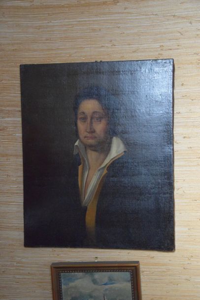 null Ecole FRANCAISE vers 1800, Portrait d'homme, huile sur toile. 60 x 40 cm.